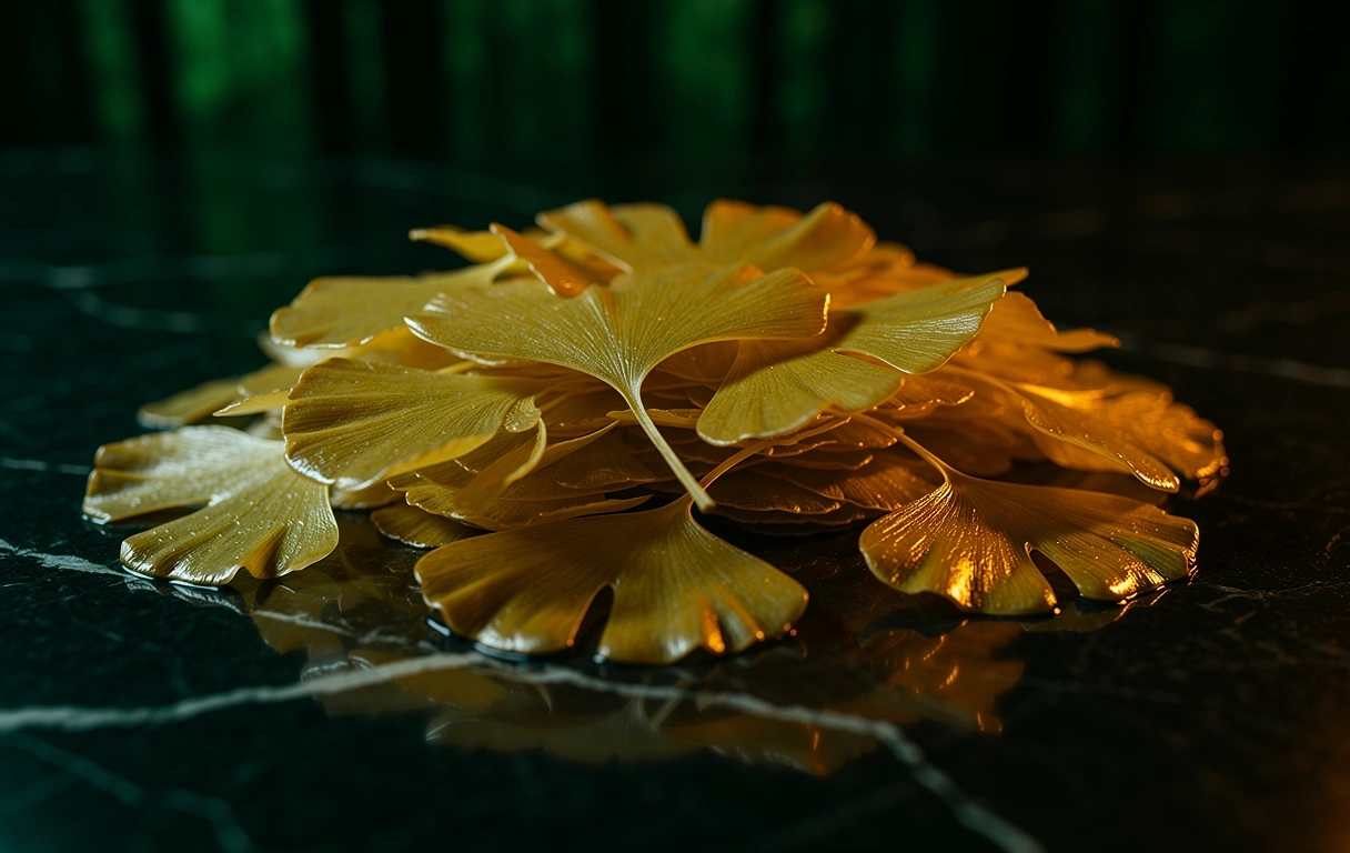 Natural botanical textures representing transparency and purity